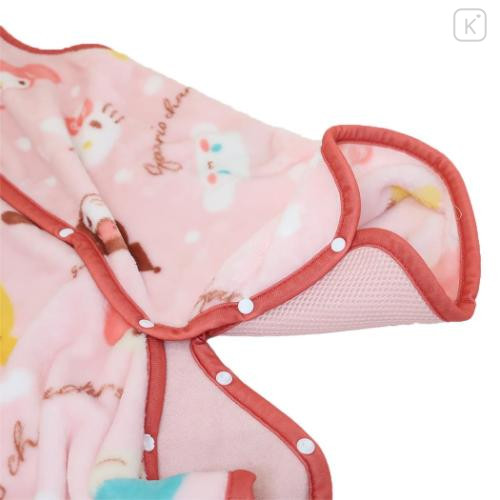 Japan Sanrio Toddler Fluffy Fleece Sleeveless Sleep Sack & Wearable Blanket - Characters Pink - 4