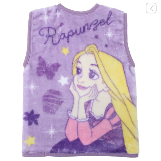 Japan Disney Kids Wearable Blanket Fluffy Coral Fleece - Rapunzel : Purple - 2