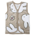Japan Miffy Kids Wearable Blanket Fluffy Coral Fleece - Miffy : Grey - 1