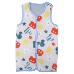 Japan Disney Toddler Fluffy Fleece Sleeveless Sleep Sack & Wearable Blanket - Mickey : Grey Blue