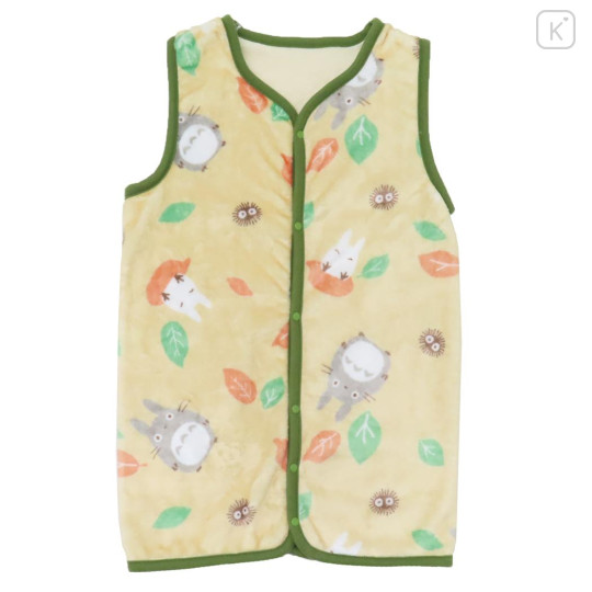 Japan Ghibli Toddler Fluffy Fleece Sleeveless Sleep Sack & Wearable Blanket - My Neighbor Totoro : Light Orange - 1