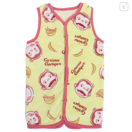 Japan Curious George Toddler Fluffy Fleece Sleeveless Sleep Sack & Wearable Blanket - Banana Yellow - 1