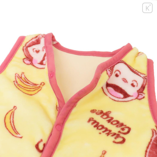 Japan Curious George Toddler Fluffy Fleece Sleeveless Sleep Sack & Wearable Blanket - Banana Yellow - 3