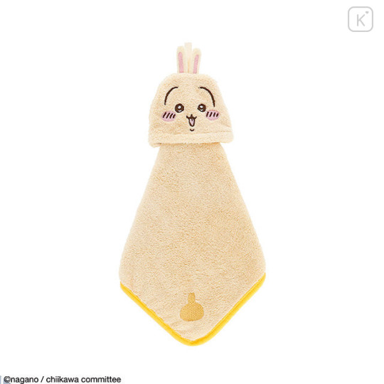 Japan Chiikawa Hand Towel with Loop - Usagi : Smile - 1