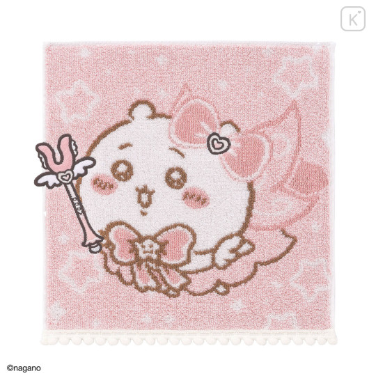 Japan Chiikawa Embroidered Mini Towel Handkerchief - Chiikawa : Super Magical Chiikawa Star Pink - 1