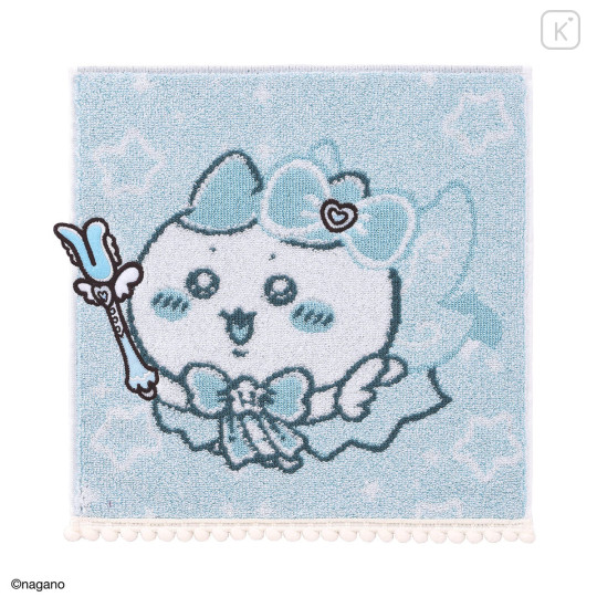 Japan Chiikawa Embroidered Mini Towel Handkerchief - Hachiware : Super Magical Chiikawa Star Blue - 1