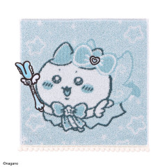 Japan Chiikawa Embroidered Mini Towel Handkerchief - Hachiware : Super Magical Chiikawa Star Blue