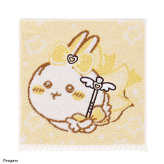 Japan Chiikawa Embroidered Mini Towel Handkerchief - Usagi : Super Magical Chiikawa Star Yellow