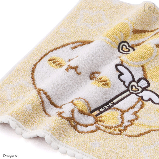 Japan Chiikawa Embroidered Mini Towel Handkerchief - Usagi : Super Magical Chiikawa Star Yellow - 2