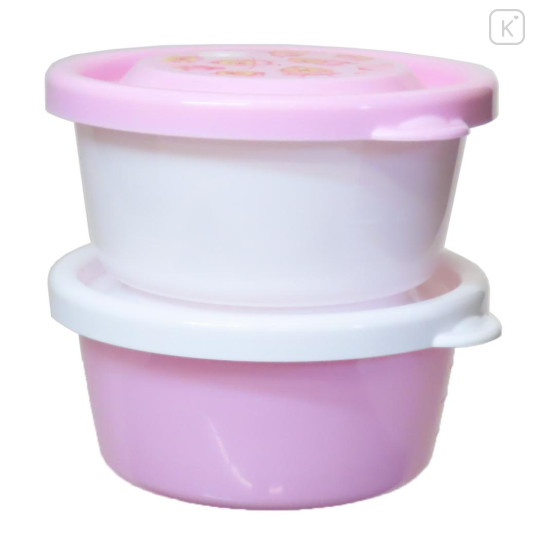 Japan Kobitos Nesting Food Storage Container Set - Face Pink - 2