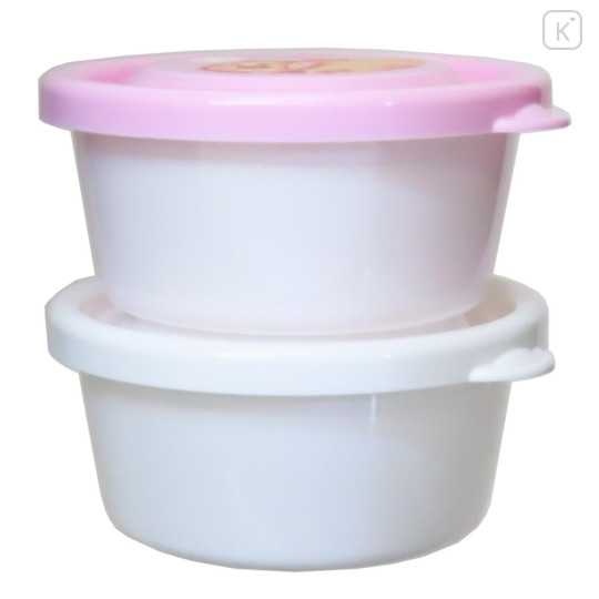 Japan Kobitos Nesting Food Storage Container Set - Pink Hug Peach - 2