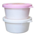 Japan Kobitos Nesting Food Storage Container Set - Pink Hug Peach - 2