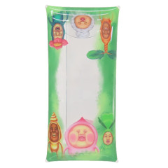 Japan Kobitos Clear Multi Case Pen Pouch - Characters Green
