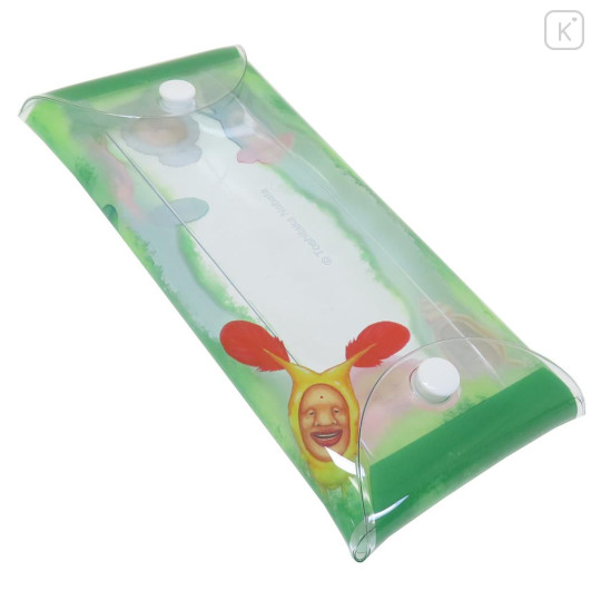 Japan Kobitos Clear Multi Case Pen Pouch - Characters Green - 2