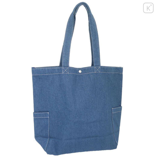 Japan Kobitos Denim Tote Bag - Kakure Momojiri Face - 2