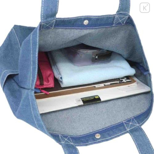 Japan Kobitos Denim Tote Bag - Kakure Momojiri Face - 4