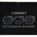 Japan Chiikawa Shoulder Crossbody Bag - Chiikawa & Furuhonya Kani-chan & Momonga : Chiikawa Bakery Cornet Trio Black - 3