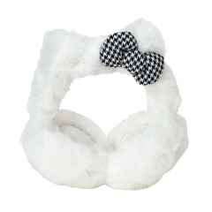 Japan Sanrio Original Earmuffs - Hello Kitty : Houndstooth