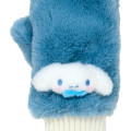 Japan Sanrio Original Faux Fur Mittens with Mascot - Cinnamoroll : Blue - 3
