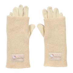 Japan Sanrio Original 3way Gloves - Hello Kitty : Beige