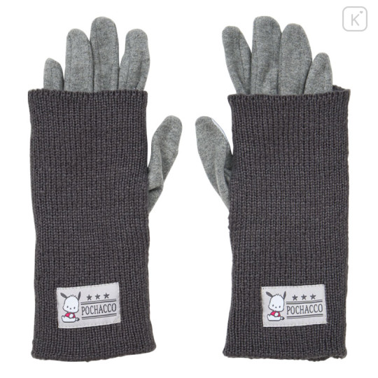 Japan Sanrio Original 3way Gloves - Pochacco : Grey - 1