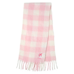 Japan Sanrio Original Plaid Volume Scarf - My Melody : Pink