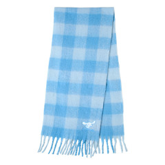 Japan Sanrio Original Plaid Volume Scarf - Cinnamoroll : Blue