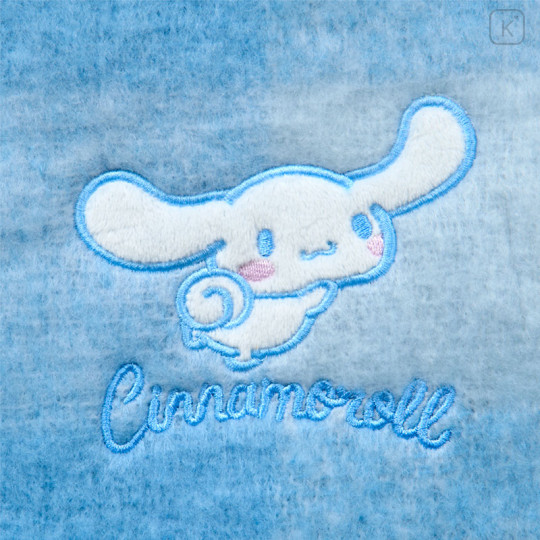 Japan Sanrio Original Plaid Volume Scarf - Cinnamoroll : Blue - 3