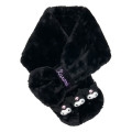 Japan Sanrio Original Boa Tippet Scarf with Mascot - Kuromi : Black - 1