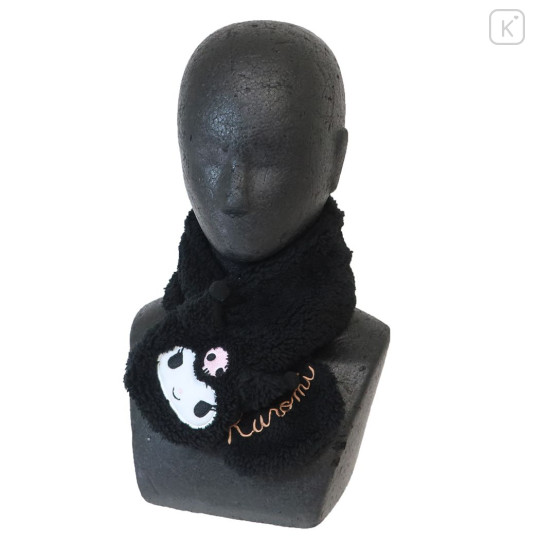 Japan Sanrio Boa Tippet Scarf - Kuromi : Black - 3