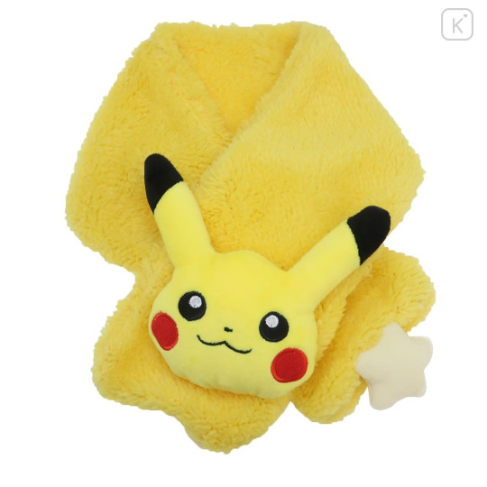 Japan Pokemon Boa Tippet Scarf with Mascot - Pikachu : Yellow - 1