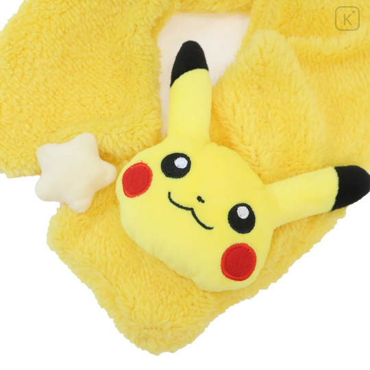 Japan Pokemon Boa Tippet Scarf with Mascot - Pikachu : Yellow - 2