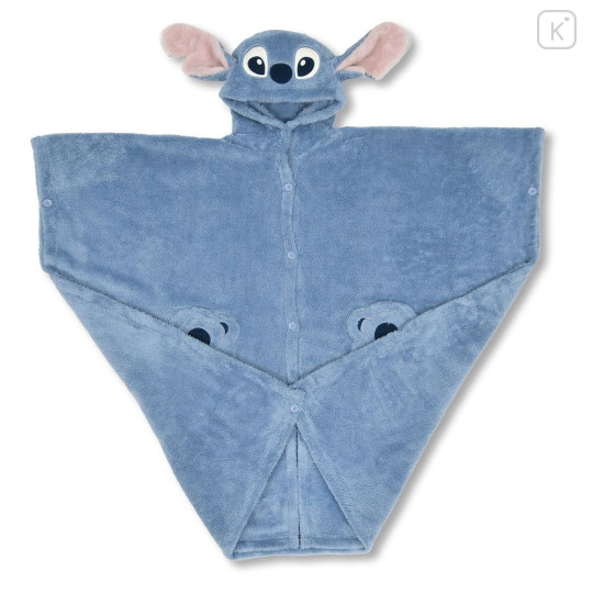 Japan Disney Store Wearable Blanket Fluffy Coral Fleece - Stitch - 3