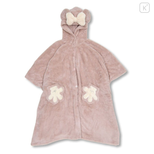 Japan Disney Store Wearable Blanket Fluffy Coral Fleece - Minnie - 2