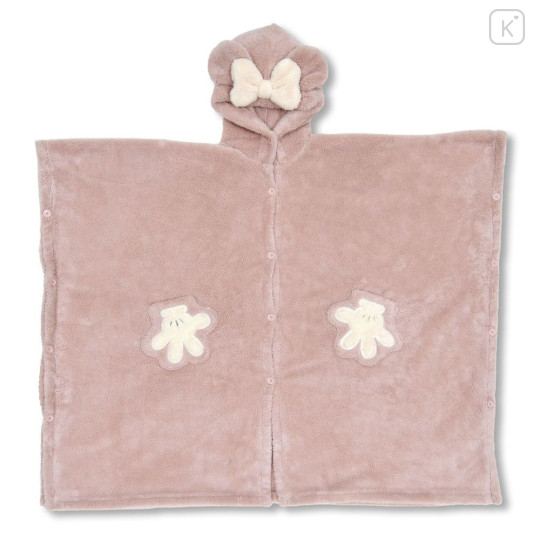 Japan Disney Store Wearable Blanket Fluffy Coral Fleece - Minnie - 3