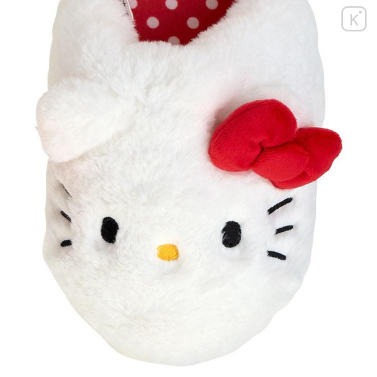Japan Sanrio Original Fluffy Room Slippers - Hello Kitty : Face-Shaped - 4