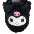Japan Sanrio Original Fluffy Room Slippers - Kuromi : Face-Shaped - 4