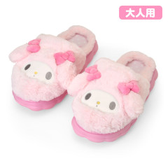 Japan Sanrio Original Fluffy Room Slippers - My Melody : Face-Shaped