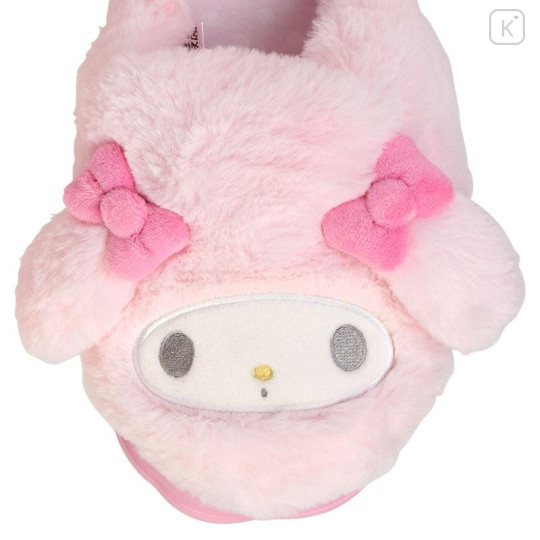 Japan Sanrio Original Fluffy Room Slippers - My Melody : Face-Shaped - 4