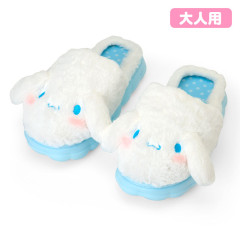 Japan Sanrio Original Fluffy Room Slippers - Cinnamoroll : Face-Shaped