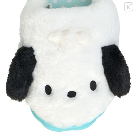 Japan Sanrio Fluffy Room Slippers - Pochacco : Face-Shaped - 4
