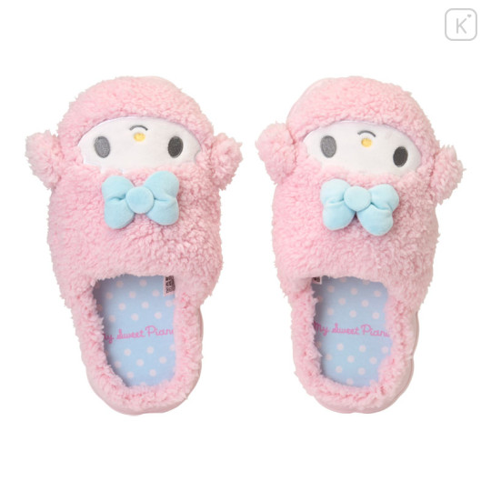 Japan Sanrio Original Fluffy Room Slippers - My Sweet Piano : Face-Shaped - 2