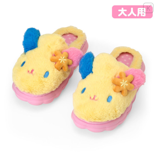Japan Sanrio Original Fluffy Room Slippers - Usahana : Face-Shaped - 1
