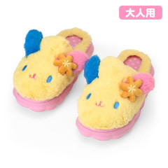 Japan Sanrio Original Fluffy Room Slippers - Usahana : Face-Shaped
