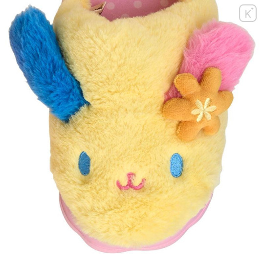 Japan Sanrio Original Fluffy Room Slippers - Usahana : Face-Shaped - 4