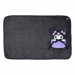 Japan Sanrio Original Flannel Lap Blanket & Cape - Kuromi : Ribbon