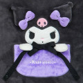 Japan Sanrio Original Flannel Lap Blanket & Cape - Kuromi : Ribbon - 3