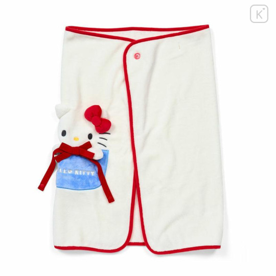 Japan Sanrio Original Flannel Lap Blanket & Cape - Kuromi : Ribbon - 4