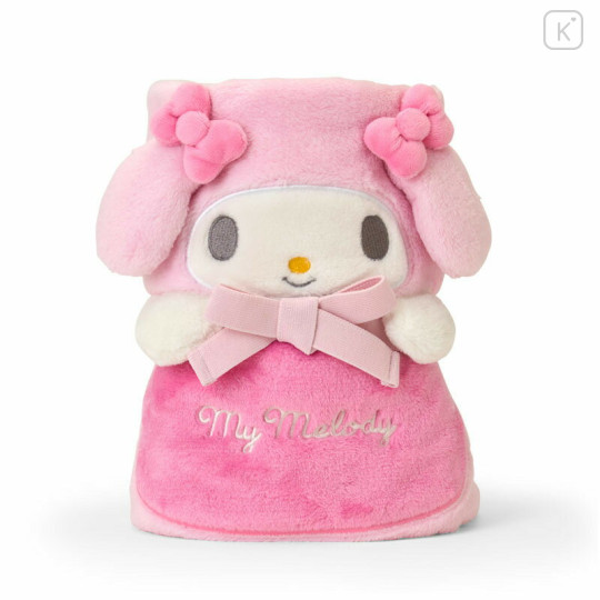 Japan Sanrio Original Flannel Lap Blanket & Cape - My Melody : Ribbon - 2