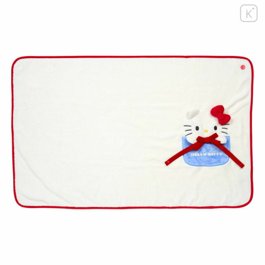 Japan Sanrio Original Flannel Lap Blanket & Cape - Hello Kitty : Ribbon - 1
